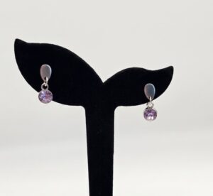lilac mist drop earrings