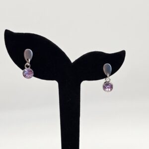 lilac mist drop earrings