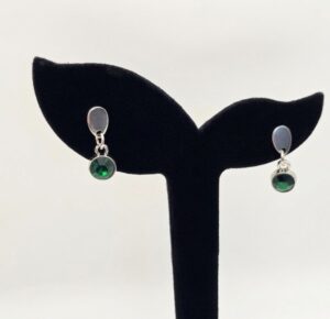 emerald green drop earrings