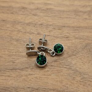 emerald green drop earrings