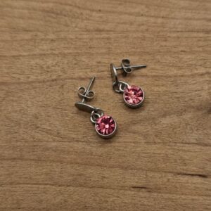dusty rose drop earrings