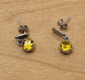 golden yellow drop earrings