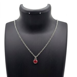 ruby red pendant necklace