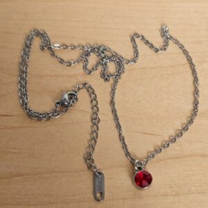 ruby red pendant necklace