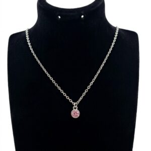 soft pink pendant necklace