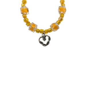 saffron rose set (beaded phone strap & keychain)