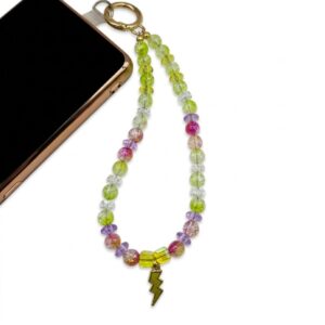 electric neon lightning phone strap