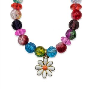 retro daisy rainbow phone strap