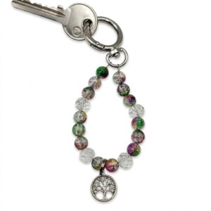 tree of life nature inspired beaded keychain